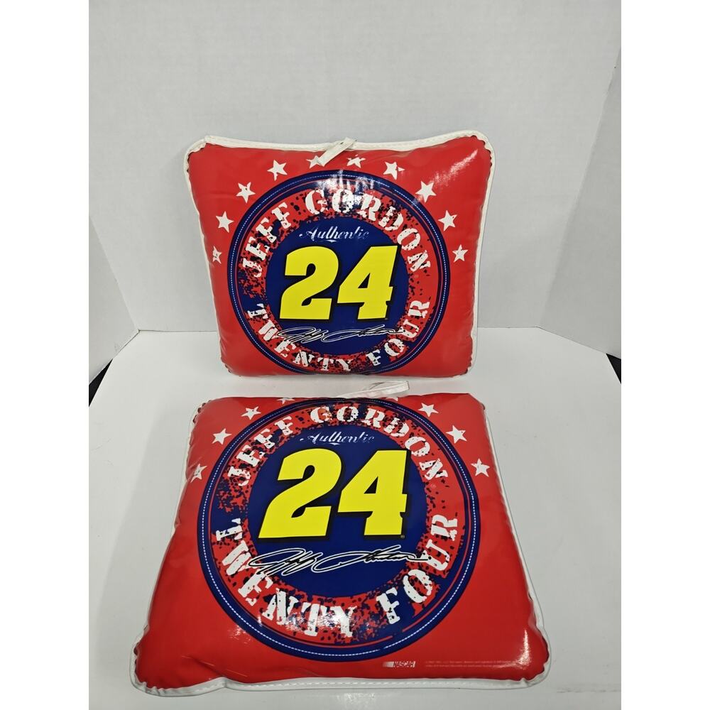 Jeff Gordon NASCAR Vinyl Pillow Dupont MotorSports 24 Stadium Seat Cushion Set